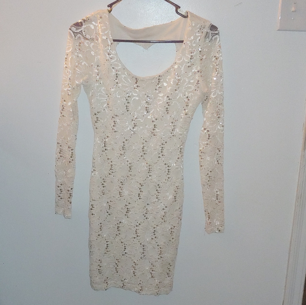 White semi-formal dress